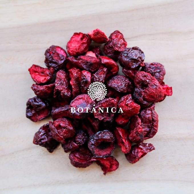 BOTANICA Zure Kers Gevriesdroogd /halve kersen/ 70g / 100% natuurlijk/ vegan