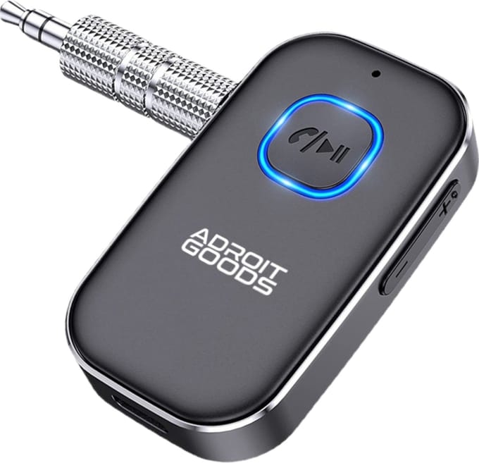 AdroitGoods Bluetooth Aux Receiver Ontvanger Auto - Bluetooth 5.0 Zender - Transmitter - Handsfree bellen - Auto Accessories
