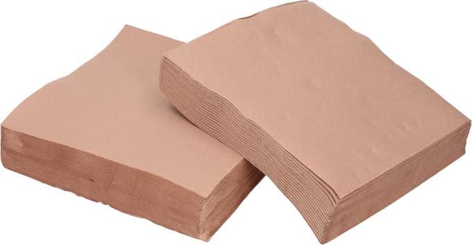80x stuks luxe kwaliteit servetten bruin 38 x 38 cm