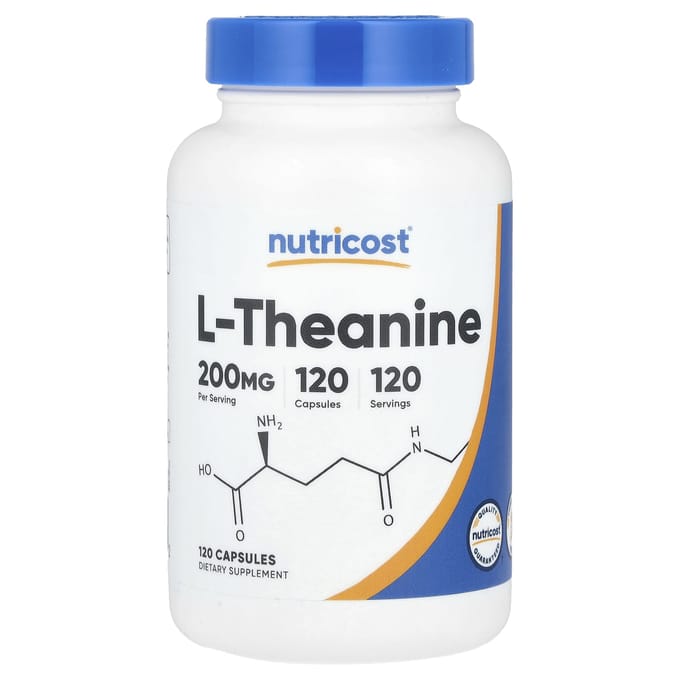 Nutricost, l-theanine, 200 mg, 120 capsules