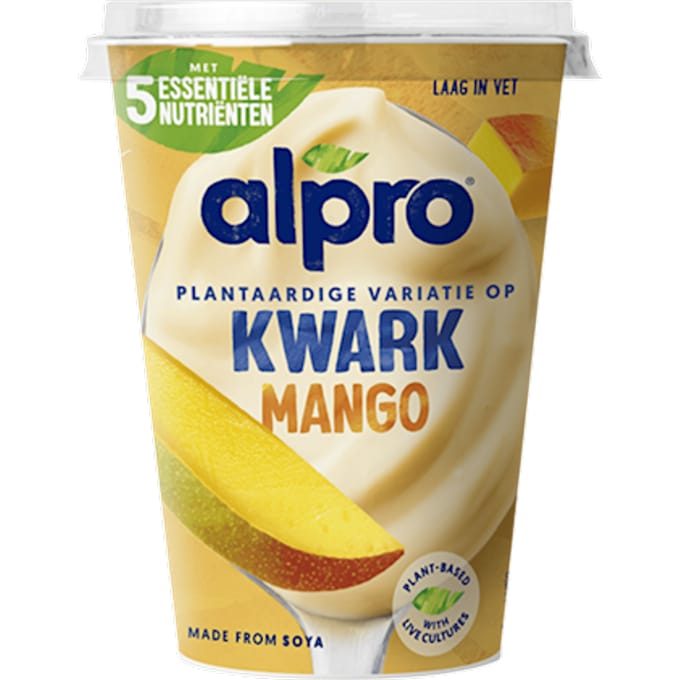 Plantaardige variatie op kwark Mango