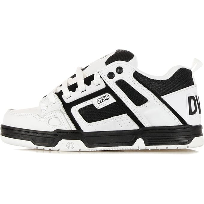 Comanche Wit/zwart/wit leren heren skateschoenen