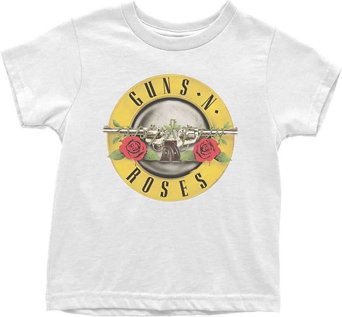 Guns N' Roses - Classic Logo Kinder T-shirt - Kids tm 2 jaar - Wit