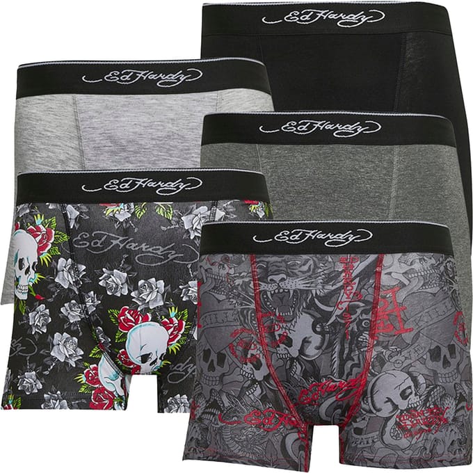 5-Pack Heren Katoenen Stretch Boxers met Elastische Tailleband Ondergoed