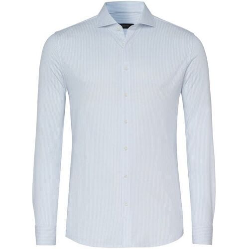 Desoto Luxury Overhemd Luxury Fine Structure Stripe Licht Blauw / male