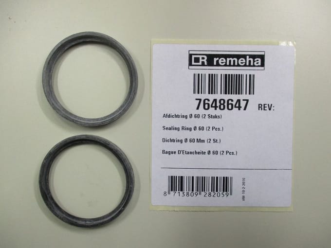 Remeha Afdichting afdekkap 60mm (2x), 7648647