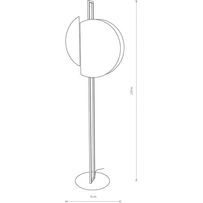 Nowodvorski Lighting Vloerlamp Sunset, donkerbruin/goud/zwart
