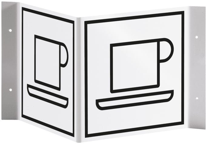 Panorama cafetaria bord, 300 x 150 mm - kunststof