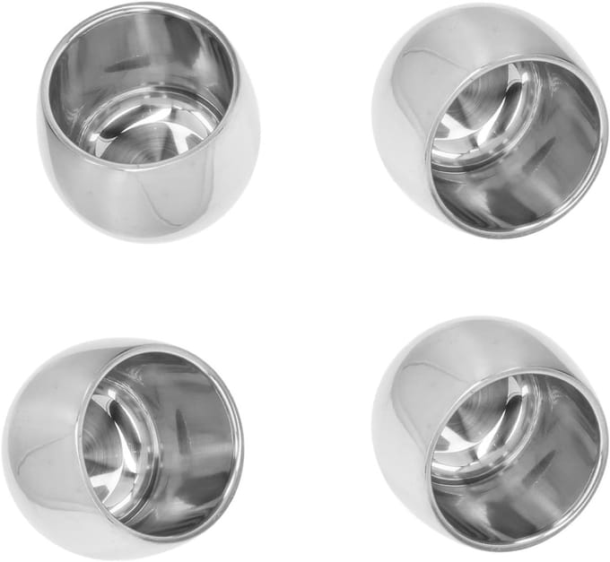 Solidchoice - Set van 4 Dubbelwandige RVS Espresso Kopjes voor Buiten