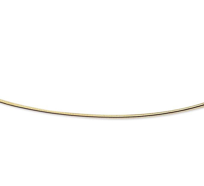 YO&NO - Ketting - Goud - Omega rond -  1,1 mm -  42 + 3 cm - 585 goud
