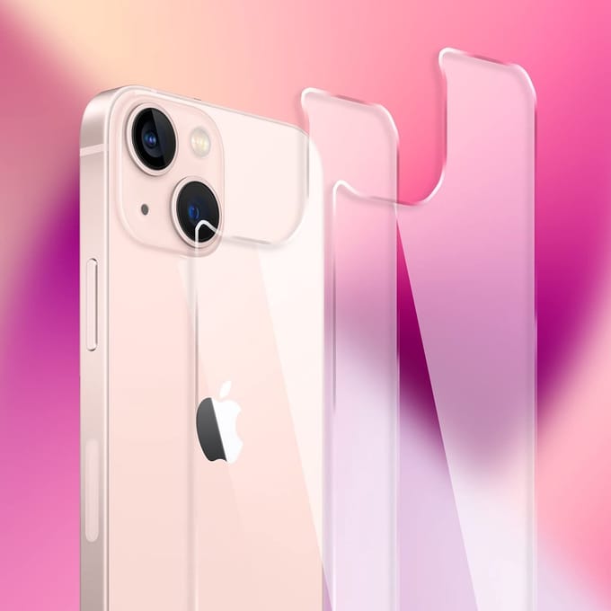 Back Screen Protector [2-Pack] Achter Gehard Glas Temper Glas Anti-vingerafdruk/kras Geschikt voor: Apple iPhone 13 Mini