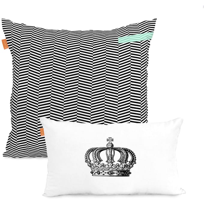 Set van 2 kussenhoezen Royal | Blanc