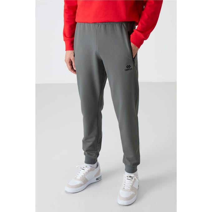 Heren Effen Pull-on Sweatpants Met Ritszak
