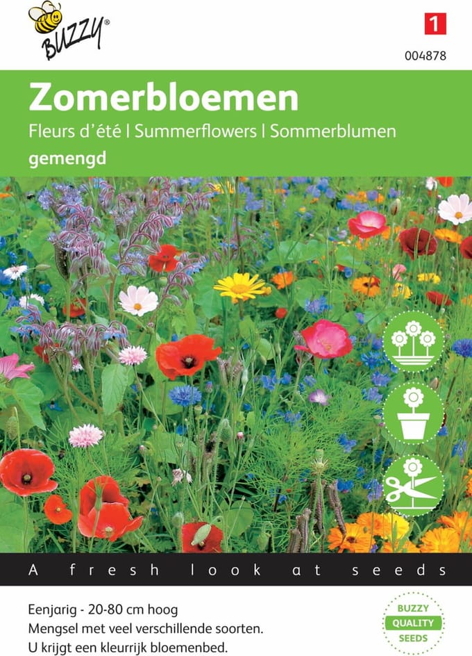 Zomerbloemen gemengd - set van 8 stuks