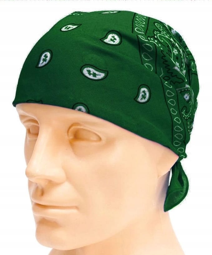Groene bandana-sjaal - 100% katoen, unisex