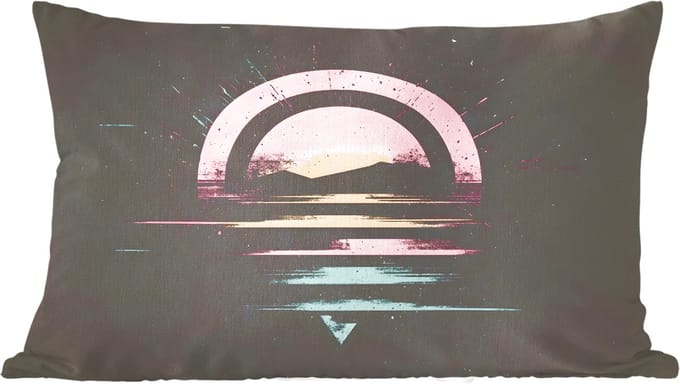 Sierkussens - Kussentjes Woonkamer - 60x40 cm - Cirkel - Abstract - Roze