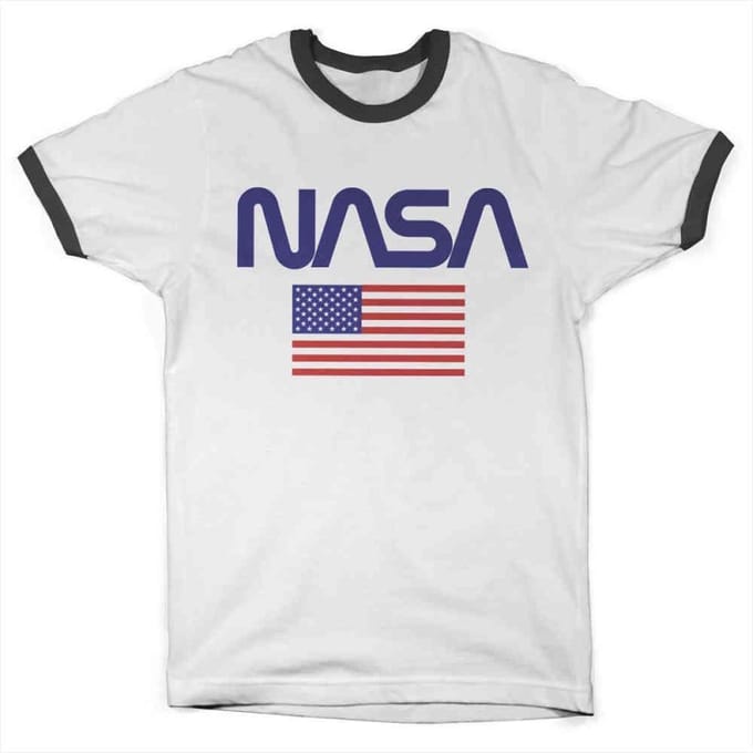 NASA Heren Tshirt -S- Old Glory Wit
