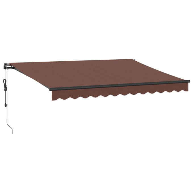 vidaXL - Uitschuifbare - luifel - Bruin - 350 - x - 250 - cm - Polyester