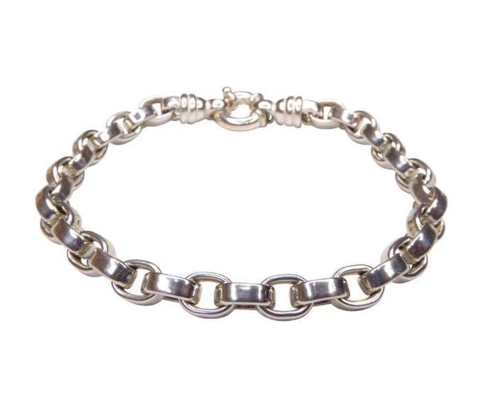 Christian zilveren armband met schakels