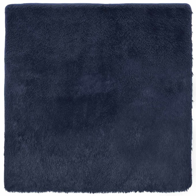 vidaXL - Hoogpolig - vloerkleed - NAVARRA - 120x120 - cm - polyester - marineblauw