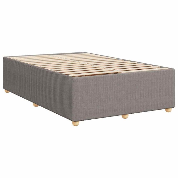 vidaXL - Bedframe - zonder - matras - 120x190 - cm - stof - taupe