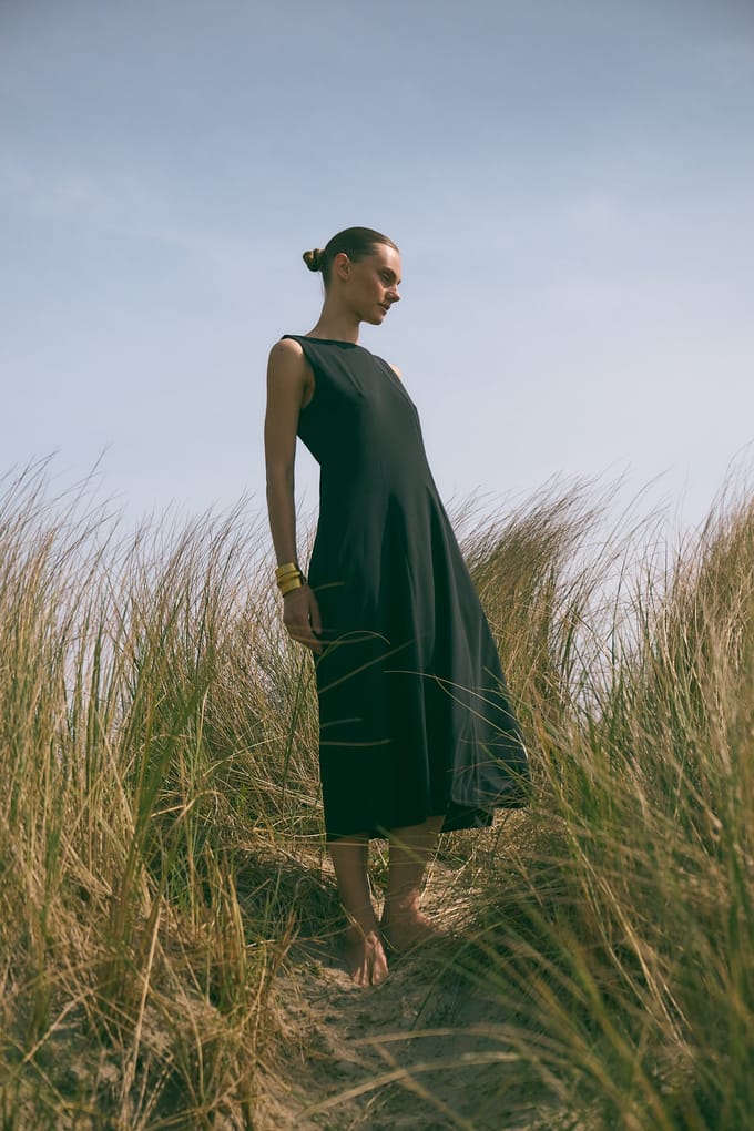 Bonni dress technical jersey | Black - Black / S