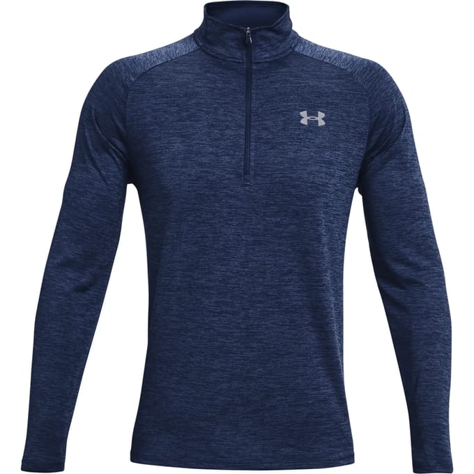 Under Armour UA Tech 2.0 1/2 Zip-BLU Heren Sporttrui - Academy - Steel