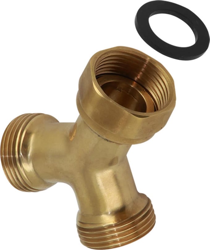 Bonfix Draadfitting Y-stuk 3/4 - buitendraad x swifel-moer x buitendraad - messing