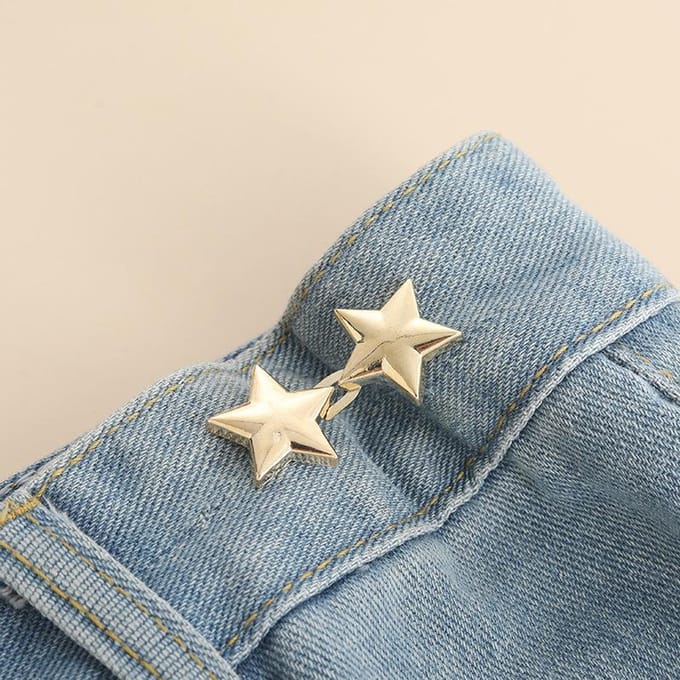 1 Paire de Gaines Taille Sans Coutures Amovibles Pour Jeans, Ajusteurs de Serrage de Pantalons, Sans Couture or