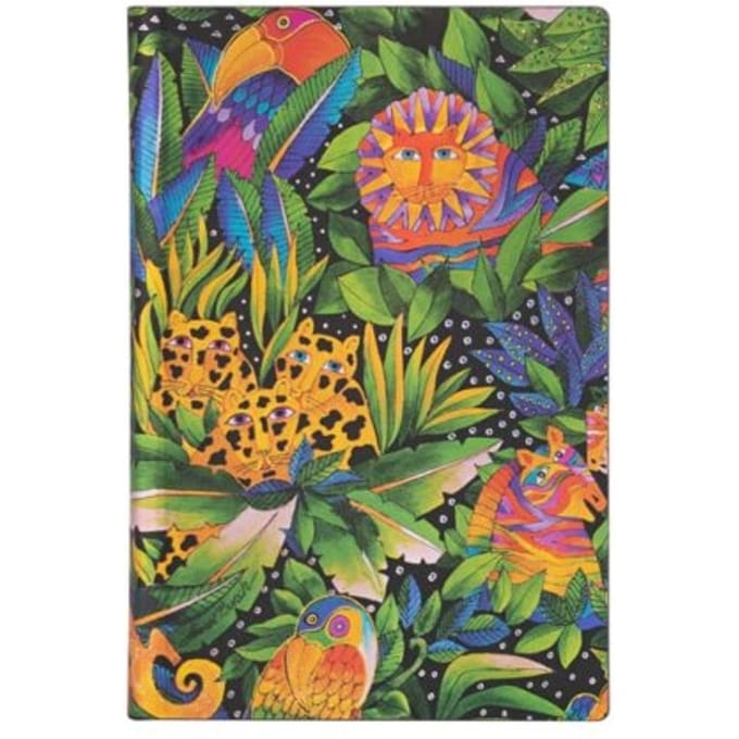 Paperblanks flexis cahier, formaat 9.5 x 14 cm., uitvoering laurel burch collection - jungle songs