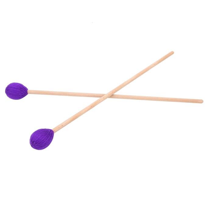 1 Paar Marimba Stokken Mallets Beuken Handvat Xylofoon Instrument Accessoires Gemengd GarenPaars beige