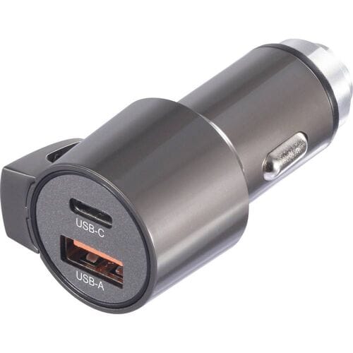 VOLTCRAFT VC-CPS-45W USB-oplader 1x USB-A, 1x USB-C Zwart Auto