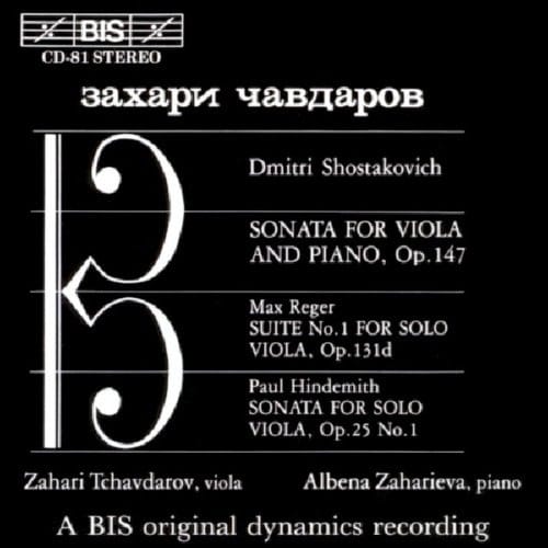 Viola Sonatas Reger/W/Tchavdarov, Zaharieva - Shostakovich/hindemith/re