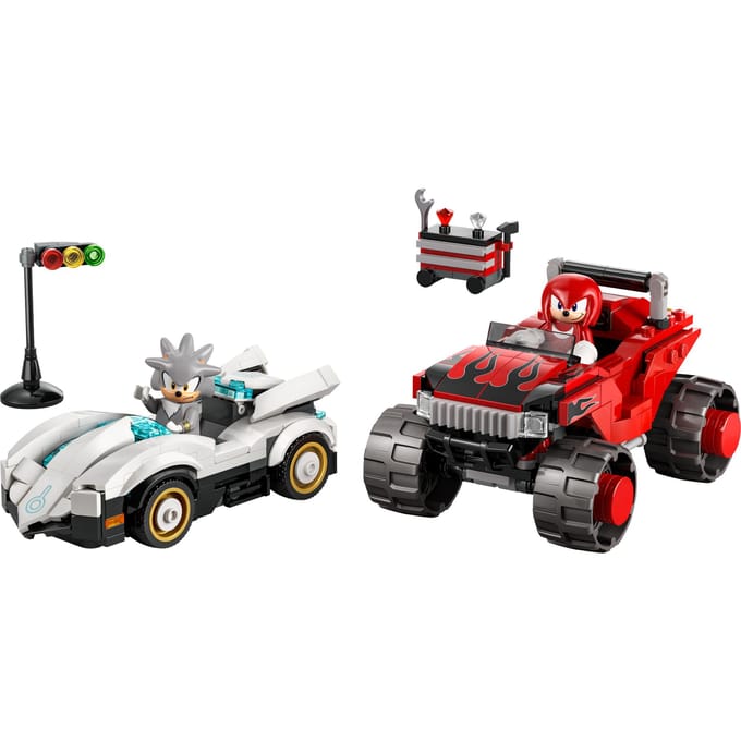 LEGO Sonic de Strijd der Voertuigen: 77118 Silvers Auto vs. Knuckles' Monstertruck Bouwset voor Kinderen