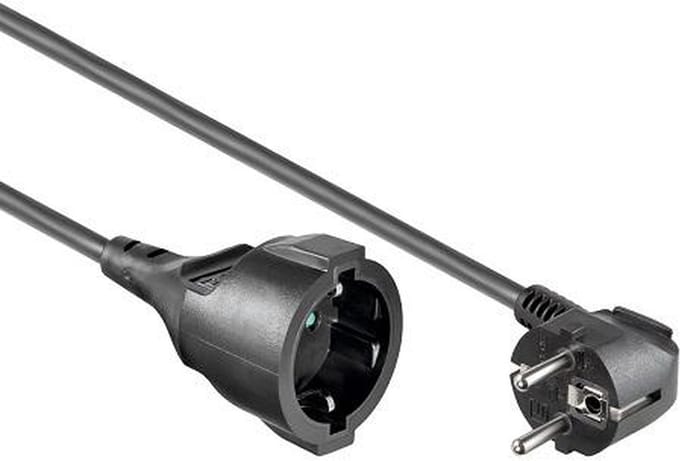 Allteq - Verlengkabel - Zwart - 5 meter