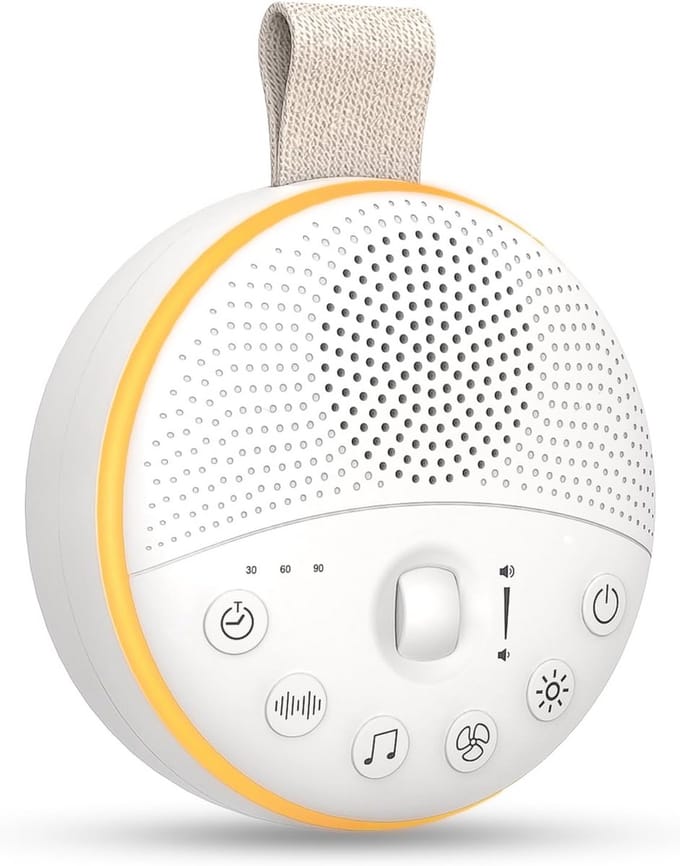 Rustgevende White Noise Machine voor Baby's en Volwassenen | Slaaphulp met Nachtlampje