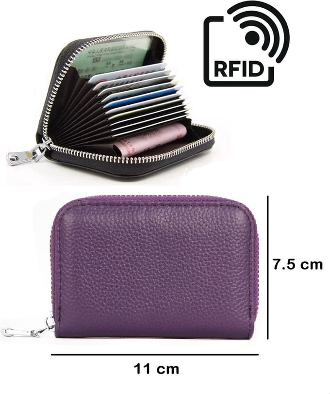 PLAY IT Portemonnee Dames - Pasjeshouder - RFID Beschermend - Paars - Heren