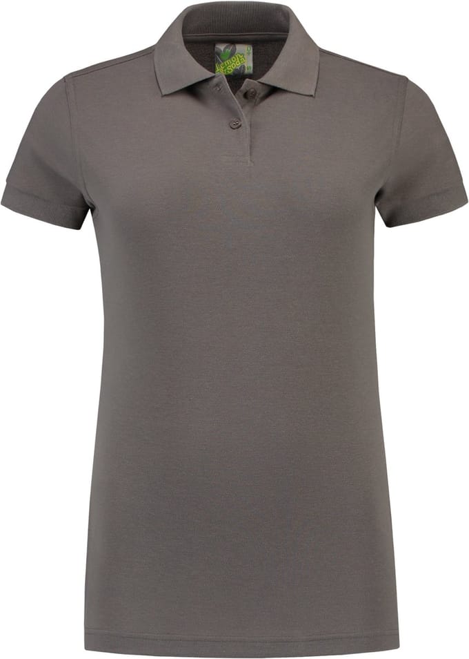 Lemon & Soda polo voor dames in de maat M in de kleur parel grijs.