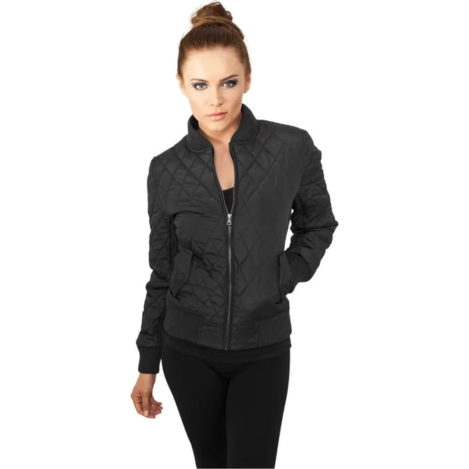 Urban Classics - Diamond Quilt Nylon Jacket - L - Zwart