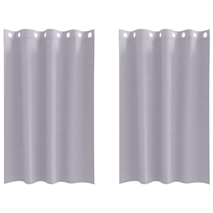 vidaXL - Blackout - Gordijnen - met - Ringen - 2 - st - Metaalgrijs - 175 - x - 140 - cm