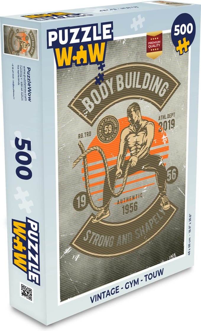 Puzzel Vintage - Gym - Touw - Legpuzzel - Puzzel 500 stukjes