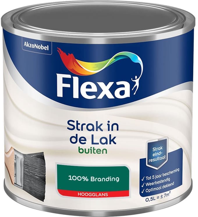 Flexa - Strak In De Lak Buitenlak Hoogglans - 100% Branding - Mengverf - 500 Ml