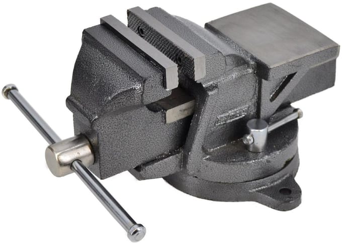 Awtools Serie - Roestvrijstalen Bankschroef - 150mm - Draaibare Basis - Heavy Duty