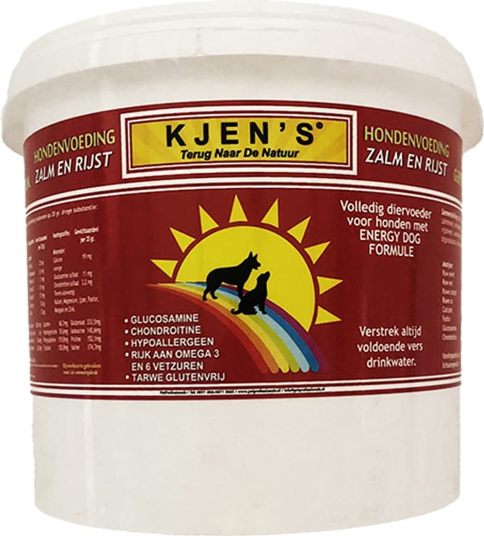 Kjen's geperst hondenvoer Zalm & Rijst 3,5 kg - Hond