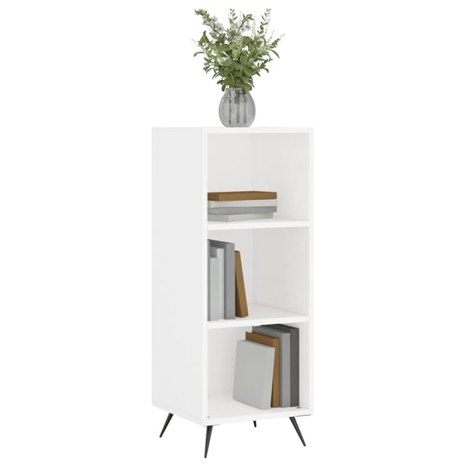 vidaXL - Schappenkast - 34,5x32,5x90 - cm - bewerkt - hout - wit