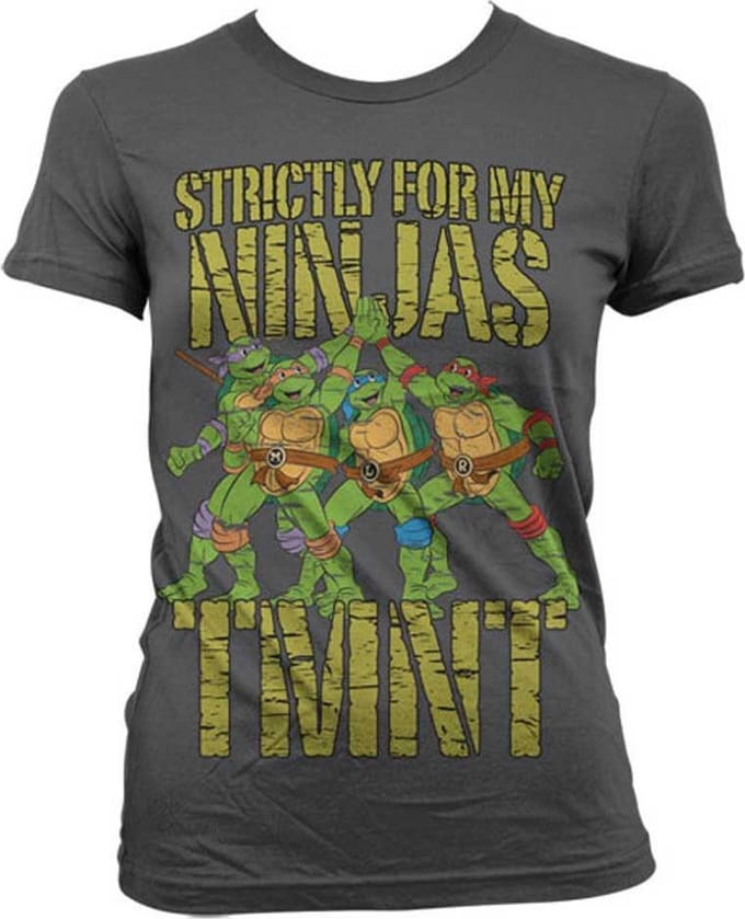 Teenage Mutant Ninja Turtles Dames Tshirt -M- Strictly For My Ninjas Grijs
