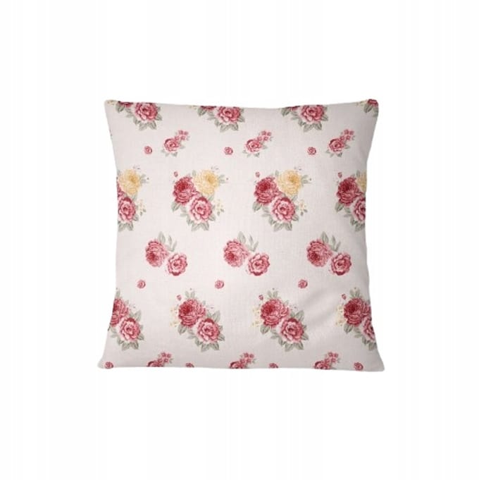 Kussensloop 40x40 cm - Rozenbloemen - Strijk_vrij