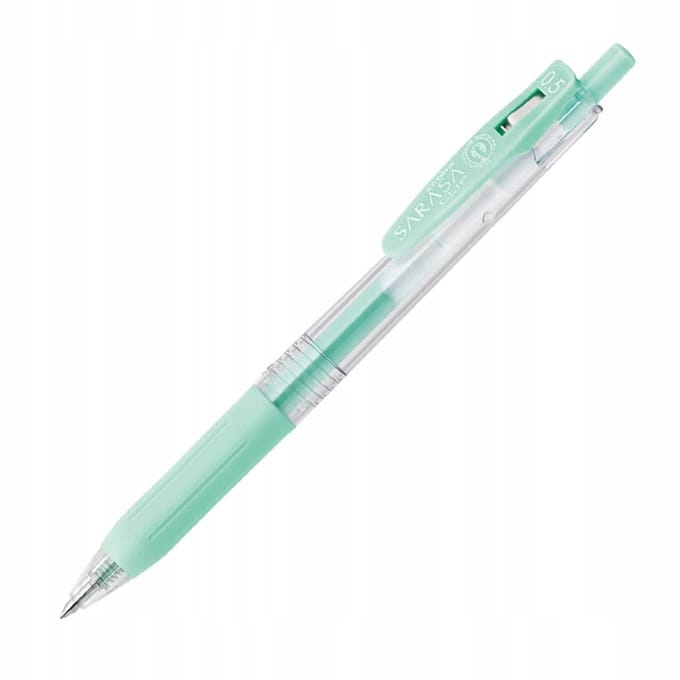 Zebra Sarasa Clip Gelpen 0,5 Melkblauw Groen - Pastelinkt