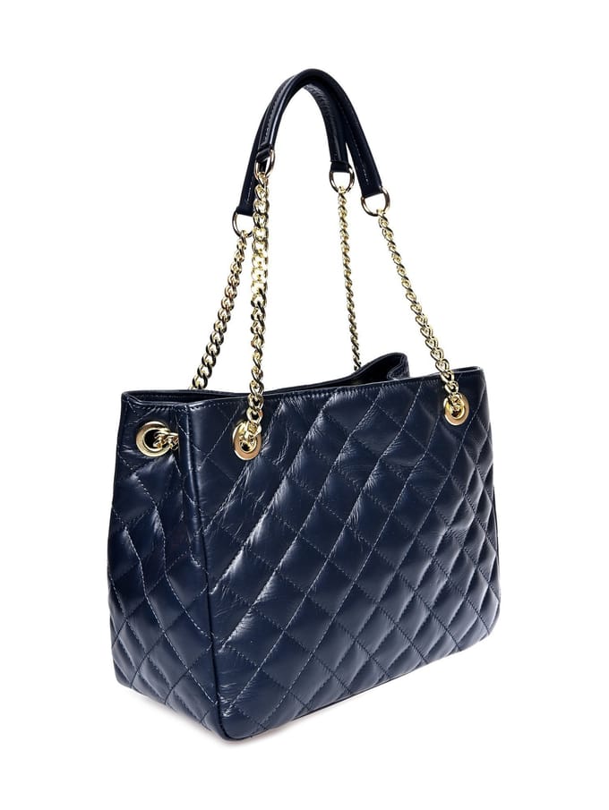 Isabella Rhea Blauw Rundleer Tas