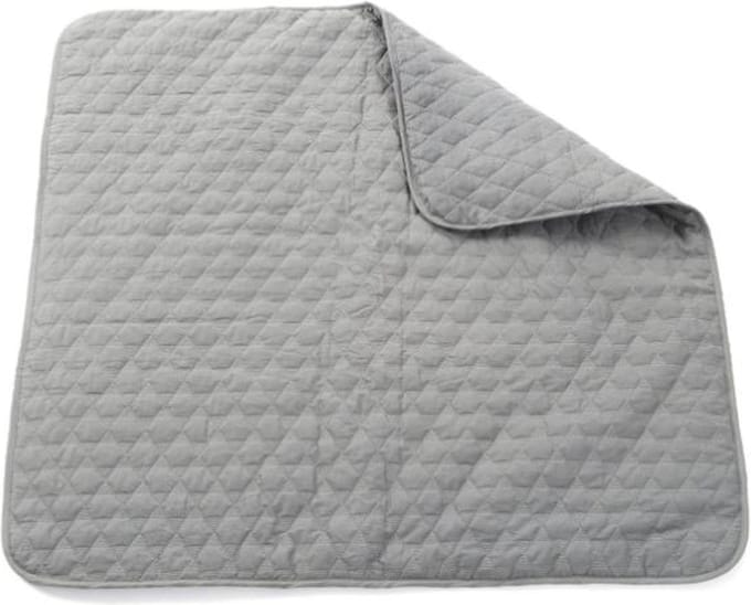 Smallstuff speelmat speelkleed quilt 100 x 100 cm donker grijs